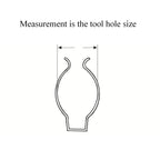 10 x Narrow Base Tool Spring Terry Clips