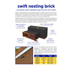 Swift Nesting Brick Box / Grey Breeding Bird House